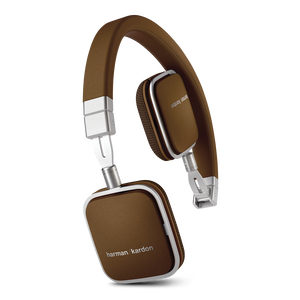 Soho-A - Brown - Premium, on-ear mini headphones with Universal 1 button remote - Detailshot 1